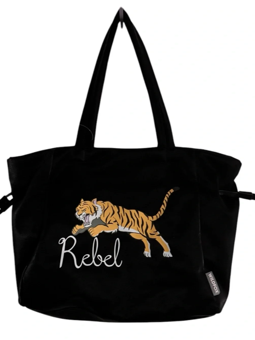 *Brand New* Wildfox “Rebel” Black Tote Bag with Tiger Graphic